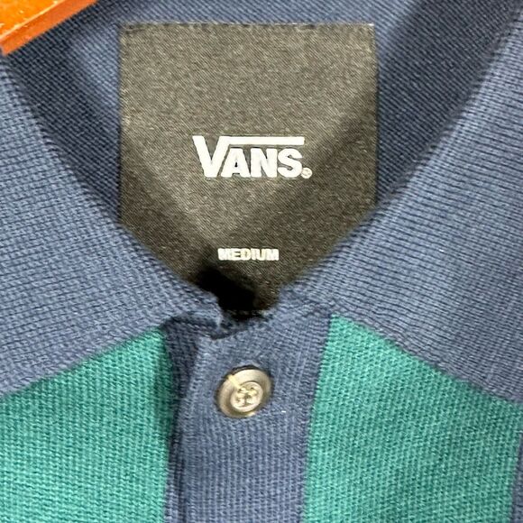 Vans Buttonwood Knit Polo Shirt Mens Medium Vertical Button Up Sweater - Picture 6 of 7